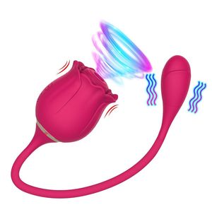 Rose Sucer Vibromasseur pour Femmes Clitoris Stimulateur Mamelon Sucker Vibrant Oeuf Sex Toys pour Adultes