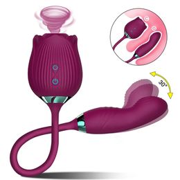 Vibrateur de suceur de rose pour les femmes vagina taper stimulateur de clitoris G gode spot vibrant masturbateur féminin massage adulte sex jouet 240408