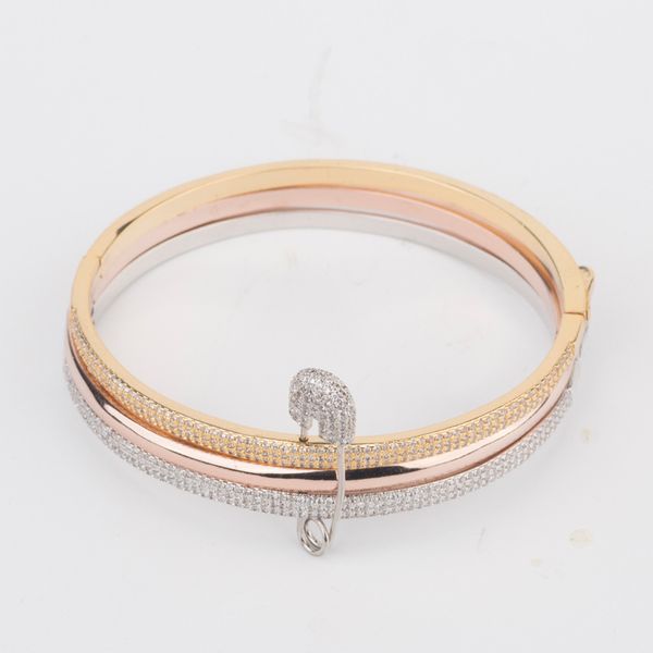 bracelet à ongles unisexe rose bracelet de bijoux en or 18k bracelets pour femmes filles sets de luxe de créateur juif de créateur de mariage fiancée quotidienne de mariée