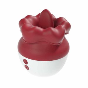 Rose vibrateur Clitoris stimulateur vagin léchage langue masturbateur G Spot masseur pour femmes Silicone adulte Sex Toy