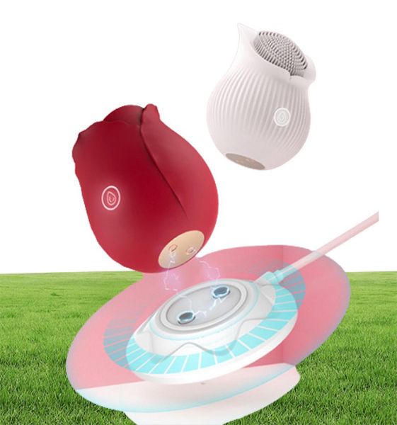 Vibrateurs de rose massage des jouets adultes des balles de vibrateur de succion clitorito