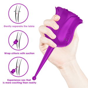 Rozen vibrators tong likkende tepel clit g-spot stimulatie vrouwelijke masturbator vibrator seksspeeltjes voor vrouwen