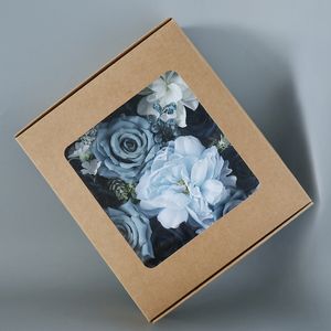 Roses Fleurs Artificielles Mousse Bleu Faux Roses avec Tiges pour Bouquets De Mariage DIY Arrangements Floraux Centres De Table Décorations Pour La Maison