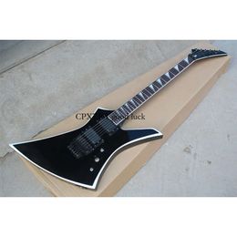 Palissander toets elektrische gitaar Speciale inleg zwarte behuizing Hardwares hh Pickup folyd Rose kan worden aangepast