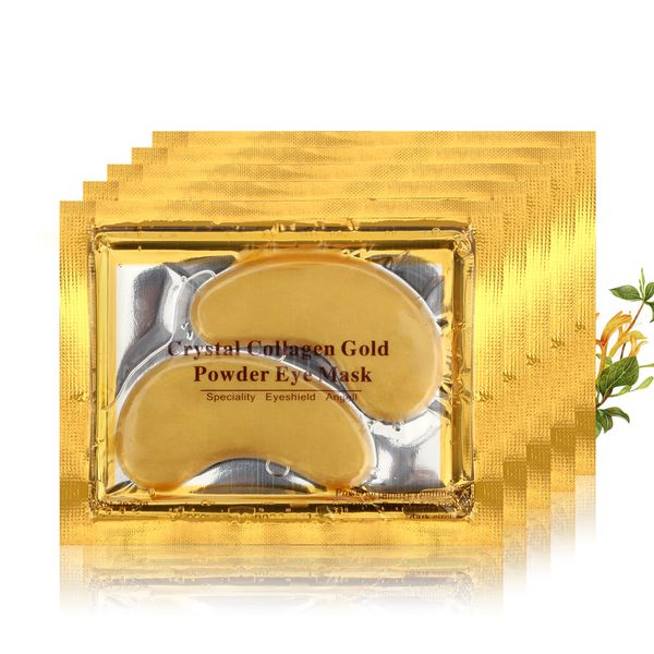 10000pcs / lot Masque pour les yeux dorés Femmes Patch pauvre / Crystal Collagène Gold Circle anti-âge