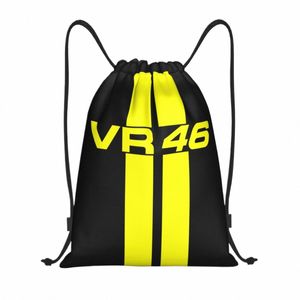 Rossi Drawtring Backpack Women Men Men Sport Gym Sackpack Portable Motorcycle Racing Shop Bag Sack 724R#