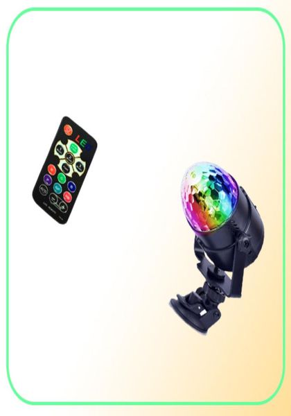 Boule disco rotative LED lumières de fête 5V USB charge son activé lumière stroboscopique noël LED DJ effet d'éclairage de scène pour voiture D6091110