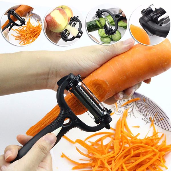 Outil de cuisine multifonctionnel rotatif légumes fruits pomme de terre carotte éplucheur râpe navet coupe trancheuse Melon Gadget Q28