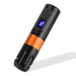 Stylo de tatouage rotatif, moteur réglable, batterie rechargeable, galvanoplastie, alliage d'aluminium, long stylo avec câble de chargement USB, 1 pièce