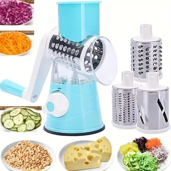 Coupe-légumes rotatif Trancheuse de fruits Manuel Râpe alimentaire Éplucheur de pommes de terre Râpe à carottes Broyeur Dicer Veggie Chopper Outils de cuisine 240129