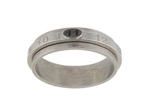 Gravure numérique rotative 925 Silver Silver Old Ring Double Lyer chevauchant le logo All-Match Trend Jewelry1665030
