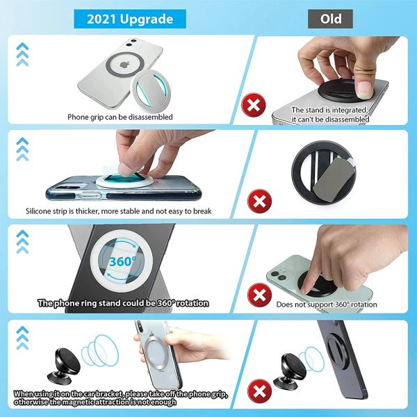 Soporte de teléfono móvil con anillo móvil de los dedos rotativos Anti Fall Lazy Stand Soporte plegable para iPhone Smartphone Universal al por mayor