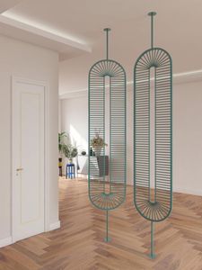 Divisória de telas suspensas rotativas Arte decorativa nórdica Arte em ferro Metal sala de estar dupla face Divisórias varanda Moderno luxo simples