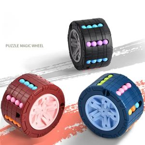 Rotating Magic Beans Cube Fingertip Fidgets Toy Kids Adults Stress Relief Spin Bead Puzzles Children Education Intelligence Game