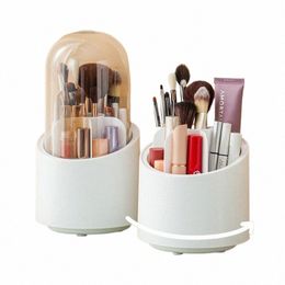 Porte-stylo rotatif Crayon Pinceau de maquillage Seau Multifuncti 360 ° Boîte de rangement cosmétique anti-poussière Compartiment Organisateur de bureau k7tr #