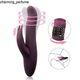 Vibrador de conejo giratorio de alto rendimiento Masturbator Massage Massage Vibrator para mujer Cloris Vagina G Estimulación de mancha