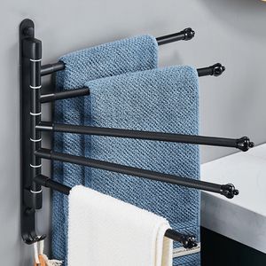 Barres de servie en rotation Racks Hangle de salle de bain Salle de salle de bain Rack de serviette rotation de rack de rail