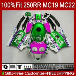 Rothmans Green Carrosserie Injectie voor Honda CBR 250RR 250 RR CC 250R MC19 88-89 Body 112HC.189 CBR250RR 88 89 CBR250 RR CC 1988-1989 CBR 250CC 1988 1989 OEM Fairing Kit