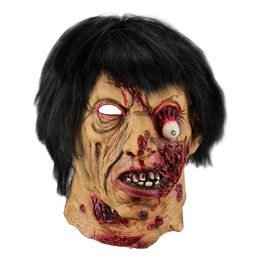 Rotten Zombie Halloween Costume Cosplay Adult Adult Scary Evil Thug Devil Latex Masque 240430