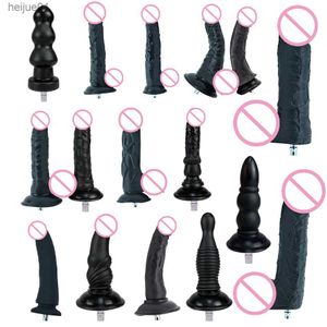 ROUGH BEAST 23 Types Sex Machine Attachement Vac U Lock Gros Godes Noirs Plug Anal pour Love Machine pour Produit de Sexe Adulte L230518