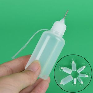 Botella de aceite de plástico redonda de 5 ml, 10 ml, 15 ml, 20 ml, 30 ml, 50 ml, 100 ml con tapa de aguja transparente, botellas de cuentagotas de plástico PE para apretar, venta al por mayor