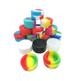 Ronde 5 ml pot anti-aanbak siliconen container potten dabs wax containers doos non-stick voedselkwaliteit dab gereedschap opslaghouder dhl gratis