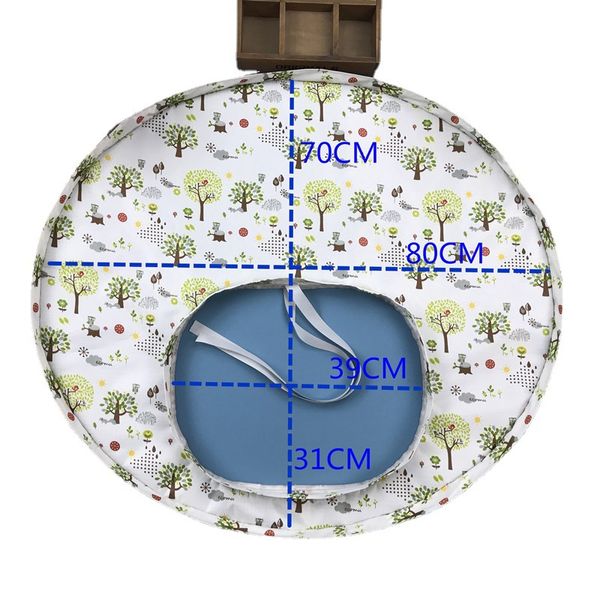 Mujer de mesa de bebé redonda cubierta de mesa de alimentación infantil para silla alta Aprenda a comer alfombra impermeable autónoma