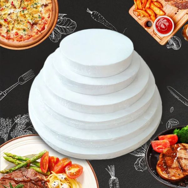 Redondo papel de cozimento círculo pergaminho forro de papel para churrasco forno patty hambúrguer bolo de papel antiaderente ferramenta de cozimento atacado 1000 pçs zz