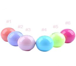 Round Ball 3D Lipstick Make -up Moisturerende lip Sphere Libalm P Pomade Lip Balm Fruit verfraai Lip Care DHL 1055702