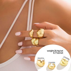 Ronde bal glanzende overdreven openingsring voor sieraden vrouwelijke Instagram niche geometrische gebogen armband