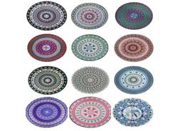 Serviette de plage ronde Mandala Peacock Bohemia Beach Blanket Femmes Châous imprimés Bikini Cover Ups Picnic Rug Yaga Mat 30 Designs HH7205049888