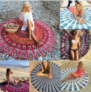 Ronde Bikini Cover Ups Beach Strand Towel Bikini Cover Ups Boheemse Hippie Beachwear Chiffon Beach Sarongs Sjaal Badhanddoek Yoga Mat