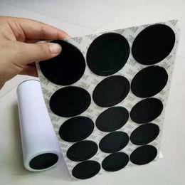 Ronde Black Rubberen Coaster Pad Self Adhesive Cup Bottom Stickers voor 15oz 20oz 30oz Tumblers Beschermende antislip Pads 2022 CG001
