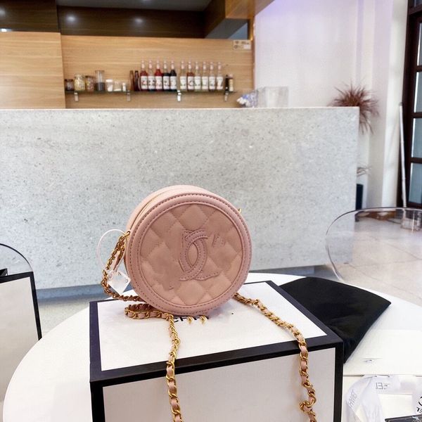 Sac à gâteau rond chaîne bracelet en cuir 5A haut de gamme qualité designer luxe femmes une épaule croix sous-couche porte-monnaie