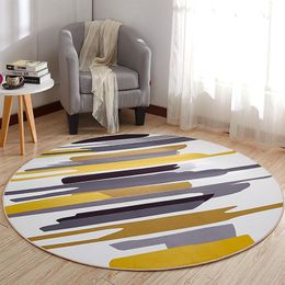 Tapis rond tapis de porte tapis modernes pour salon tapis tapis chambre anti-dérapant tapis de sol Tapete maison Textile278d