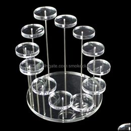 Ronde Cupcake Stand Acryl Display Voor Sieraden Cake Dessert Rack Party Bruiloft Baby Shower Decoratie Houder Drop Levering 2021 Utensil RAC