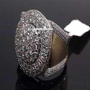 Anel masculino com corte redondo e diamante mindinho, presente de aniversário, noivado, anéis de casamento, joias, tamanho 5-11318a