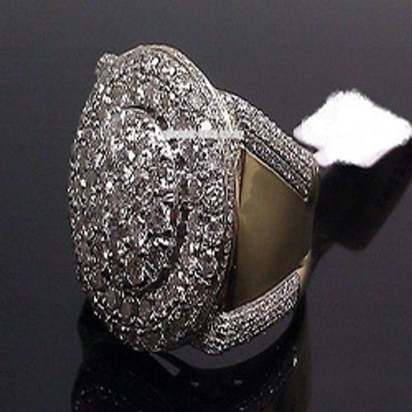 Bague en diamant rond pour hommes, bague Pinky, cadeau d'anniversaire, de fiançailles, de mariage, bijoux taille 5-11290L