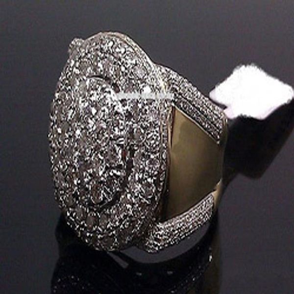 Bague en diamant rond pour hommes, bague Pinky, cadeau d'anniversaire, de fiançailles, de mariage, bijoux taille 5-11310t