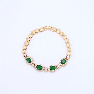 Bracelet de Tennis coupe ronde, chaîne pour femmes, cadeau rempli d'or 18 carats, beaux bijoux de poignet