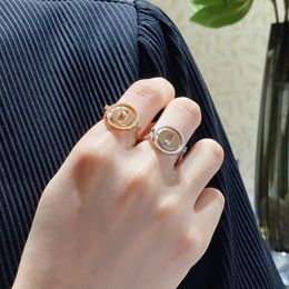 Ronde Designer ring voor dames 18K Rose Goud Zilver Geometrische diamant glijdende Diamanten S925 Zilver Persoonlijkheid luxe Sieraden Valentijnsdag Cadeau met doos