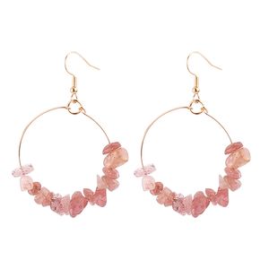 Boucles d'oreilles rondes femmes bijoux boucles d'oreilles goutte pierre naturelle gravier puce boucles d'oreilles géométrie cristal balancent boucle d'oreille cadeaux suspendus