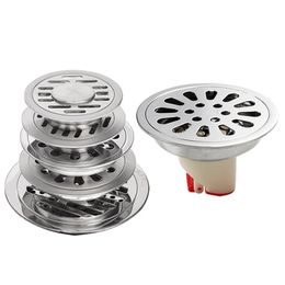 Drain de sol rond en acier inoxydable 304, égouttoir de douche déodorant, couvercle de crépine de sol brossé en argent pour salle de bain, Machine à laver 240311