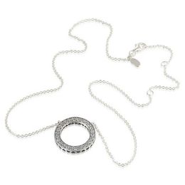 Ronde Hart Ketting Hanger Sterling Zilveren Sieraden Europese Stijl Mode Vrouw Sieraden Maken Chorker Chain Q0531