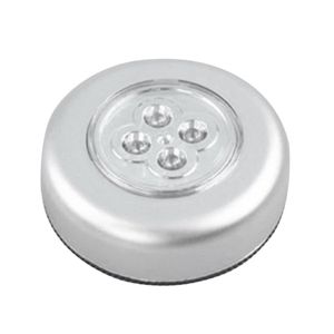 Ronde lamp onder kast kast push 4 led touch bediening nachtlampje stick op lamp thuis keuken slaapkamer automobiel gebruik