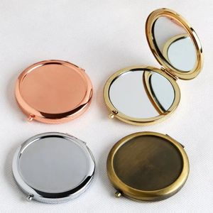 Miroir rond compact Couleur en or rose simple pour le bricolage GAGNIFIQUE DE MAGNIFICATION 50PCSLOT par Express 240408