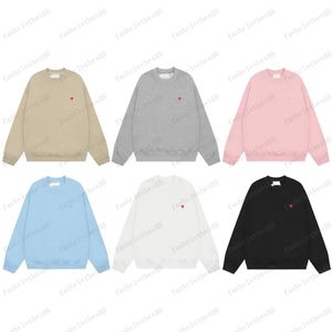 Sweat à capuche design pour hommes et femmes à col rond Pull de haute qualité Brodé rouge Love Spring Pull à col rond Couple Sweatshirt