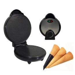 Gaufrier électrique rond antiadhésif au sirop de Stroopwafel, Machine de boulangerie en acier inoxydable Y5JC, moules de cuisson 208j