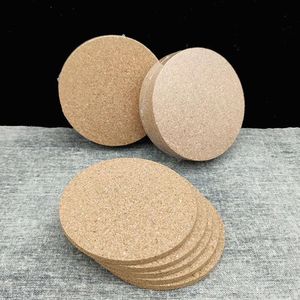 100pcs sous-verres ronds en bois de liège uni 10cm de diamètre tapis de boisson tampons tapis de tasse bouchonné cercle sous-verre en bois blanc sous-verre à boire épaisseur 3mm