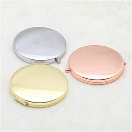 Miroir de maquillage de poche rond Portable pliant Double face miroirs compacts accessoires de beauté faveur de fête de mariage cadeau de proposition de demoiselle d'honneur